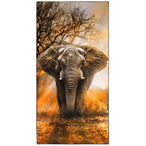 Violetpos Schnell Trocknende und Leichte Strand Handtücher Strandtuch groß 90x180 cm Schnelltrocknendes Mikrofaser Bedrucktes mit Afrikanischer Elefant Sonnenuntergang Violetpos Schnell Trocknende und Leichte Strand Handtücher Strandtuch groß 90x180 cm Schnelltrocknendes Mikrofaser Bedrucktes mit Afrikanischer Elefant Sonnenuntergang
