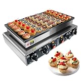 YOOKTEN Mini Dutch Pancake Baker Make,50PCS Commercial Electric Maker Pizzelle Maker, Non-stick Waffle Pancake Maker, Mini Pancakes Machine with...