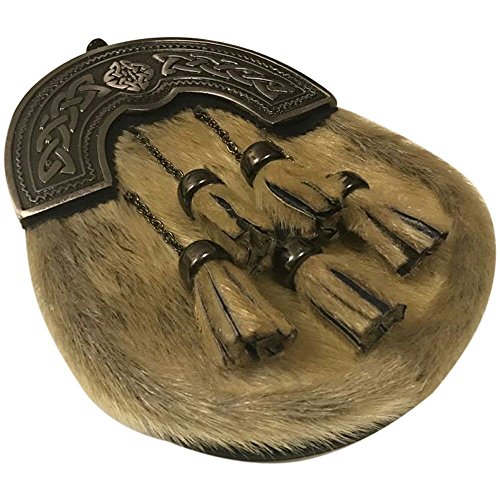 Kilt écossais pour homme - Style celtique - Finition antique, marron, L – vue 2