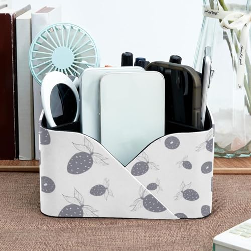 Porte-stylo rectangulaire en coton double compartiment pour bureau - 7