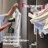 Tefal Aero Steam Dampfglätter – 1400W, Keramik-Bügelsohle, 20 g/Min. Dampf, 3 Modi & Turbo-Saugfunktion, 100 ml abnehmbarer Tank, schnelle faltenfreie Ergebnisse, für Kleidung & Textilien, Blau/Grün – Ansicht 4
