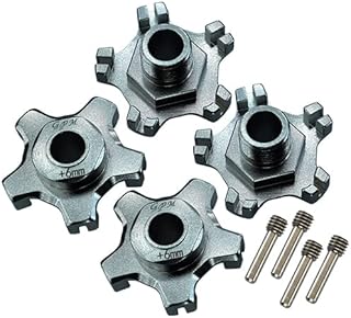 GPM for Arrma 1/7 Infraction 6S BLX / Infraction V2 6S BLX Upgrade Parts Aluminum Wheel Hex (+6mm) - 4Pc Set Gray Silver