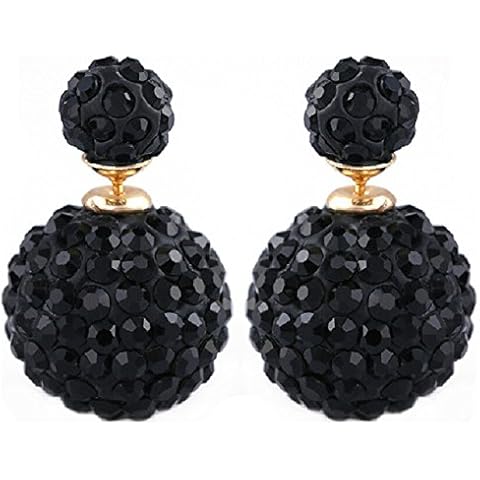 Queenbox Double Sided Rhinestone Earrings Cover