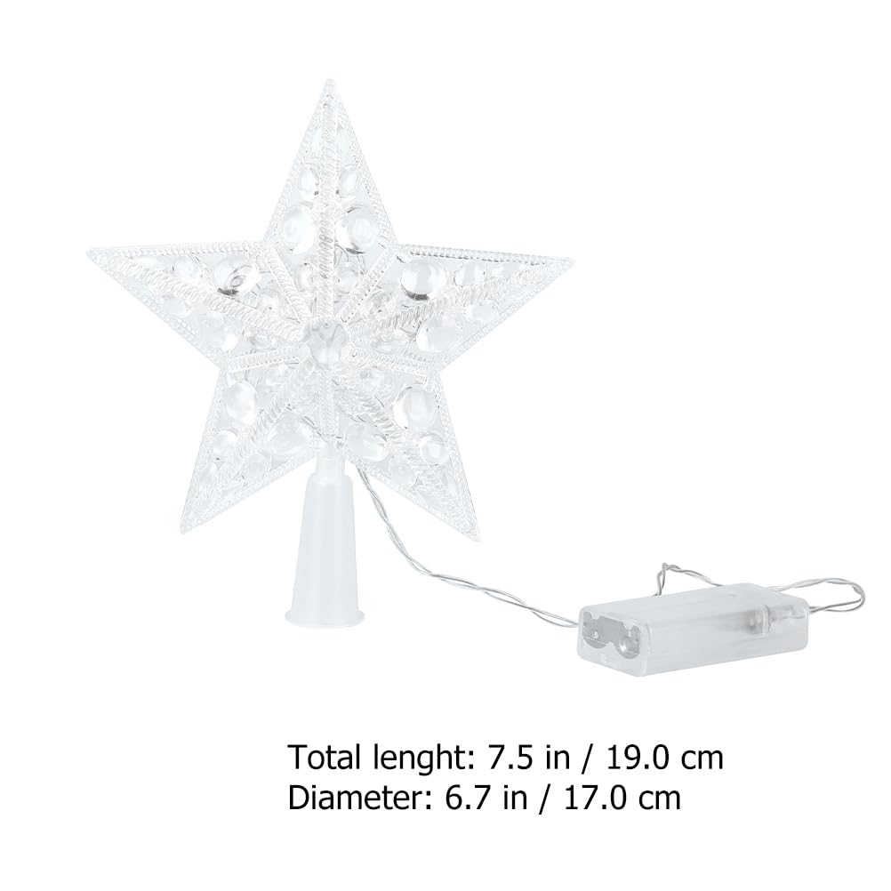 HOMSFOU 1pc Christmas Tree Top Lights Light up Star Tree Topper Light up Christmas Topper Star LED Lights for Trees Decorations Projector - Image 2