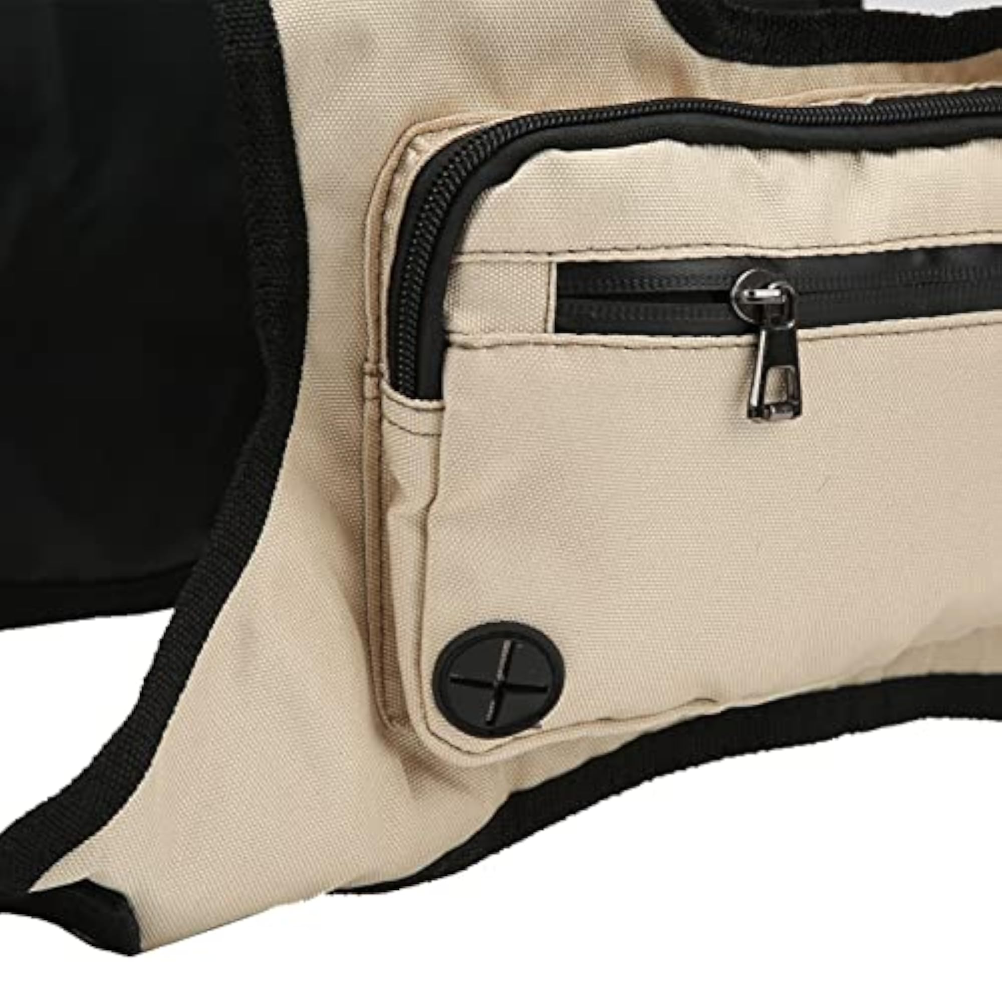 Men's Khaki Chest Bag with Reflective Back Design