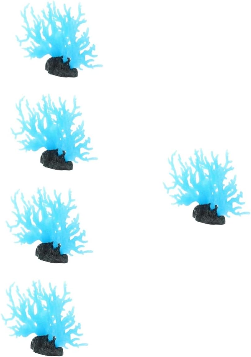 balacoo 5pcs Simulated Coral Ornament for Fish Tank Decor Realistic Underwater Decoration Coral for Aquarium Landscaping Easy to Install Creates Vibrant Atmosphere for Fish Comfort