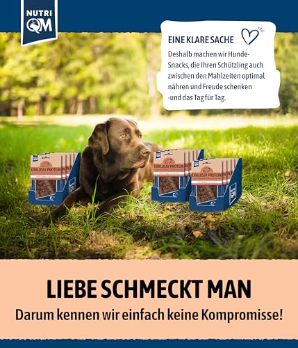 NutriQM® Exklusiv Protein Hundesnack Ziege | 5 x 100 g | Monoprotein & Getreidefrei | Hundeleckerli für Sensible Hunde | Ohne künstliche Zusätze | Ideal als Trainingsleckerli | Made in Germany