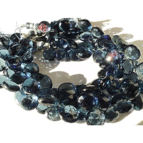 Quartz bleu de Londres en cœurs facettés pour vos ateliers bijoux