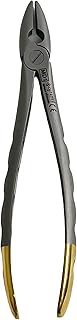 Dental Extracting Extraction Serrated Forceps Mead MD1, for Upper Bicuspid, Upper Cuspid, Upper Incisor, Upper Root, Premium Quality Gold Handle, Stainless Steel