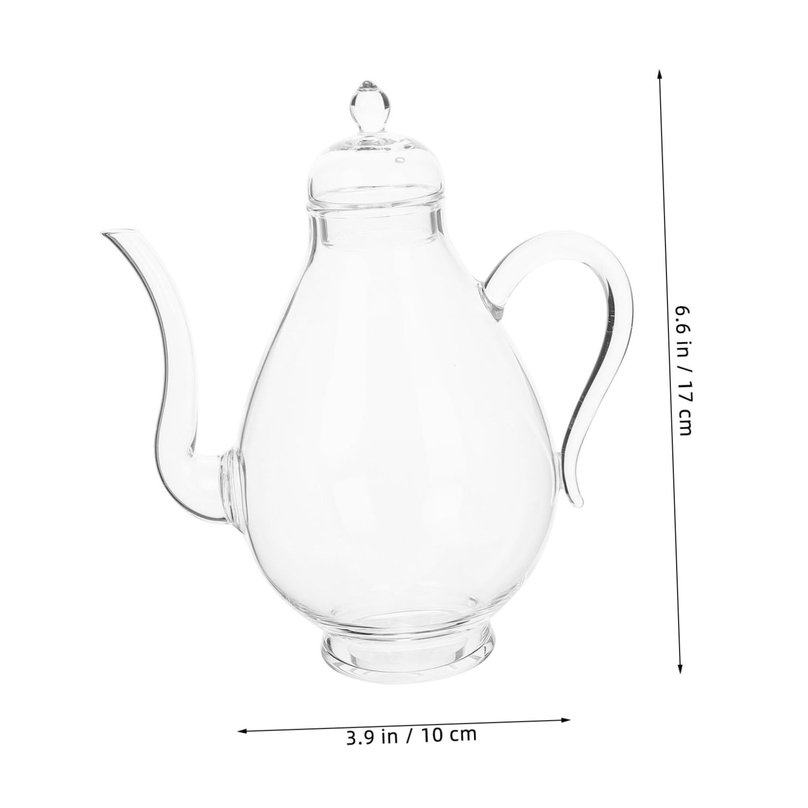 POPETPOP Tetera De Vidrio Vintage Con Infusor Extraíble De Tetera Transparente Para Infusiones De Té Suelto Apta Para Cocina De Inducción y Microondas