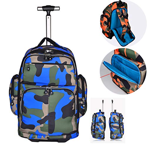 LHY EQUIPMENT Mochila con Ruedas, Balanceo Impermeable Kids School Bolsa Resistente Al Desgaste de Ruedas Mochila con Altillo Portátil para Viajes de Negocios