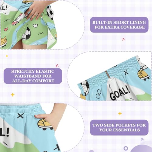 Faldas atléticas de algodón con bolsillo lateral y pantalón integrado antirozaduras 7