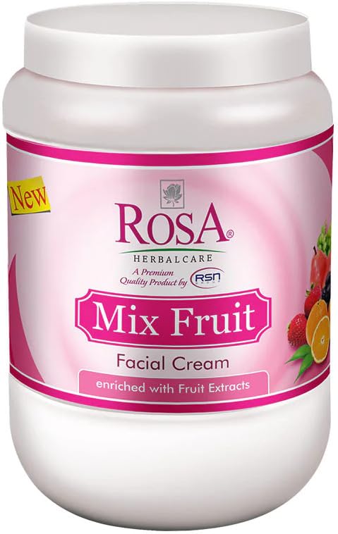 Rosa Mix fruit Facial Cream 800G enriched with Strawberry extracts and Papaya Extracts| Natural ingredients | Moisturization & Nourishment| Softening & Smoothening | For Women & Men