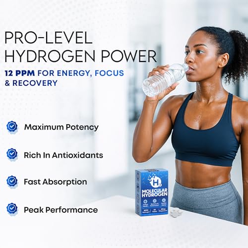60 Count, Hydrogen Water Tablets with Molecular H2-8 PPM Hydrogen Tablets for Drinking Water - Rich in Antioxidants, Supports Cellular Health, Recovery & Cognitive Function, Lab Tested, Unflavored - Image 7