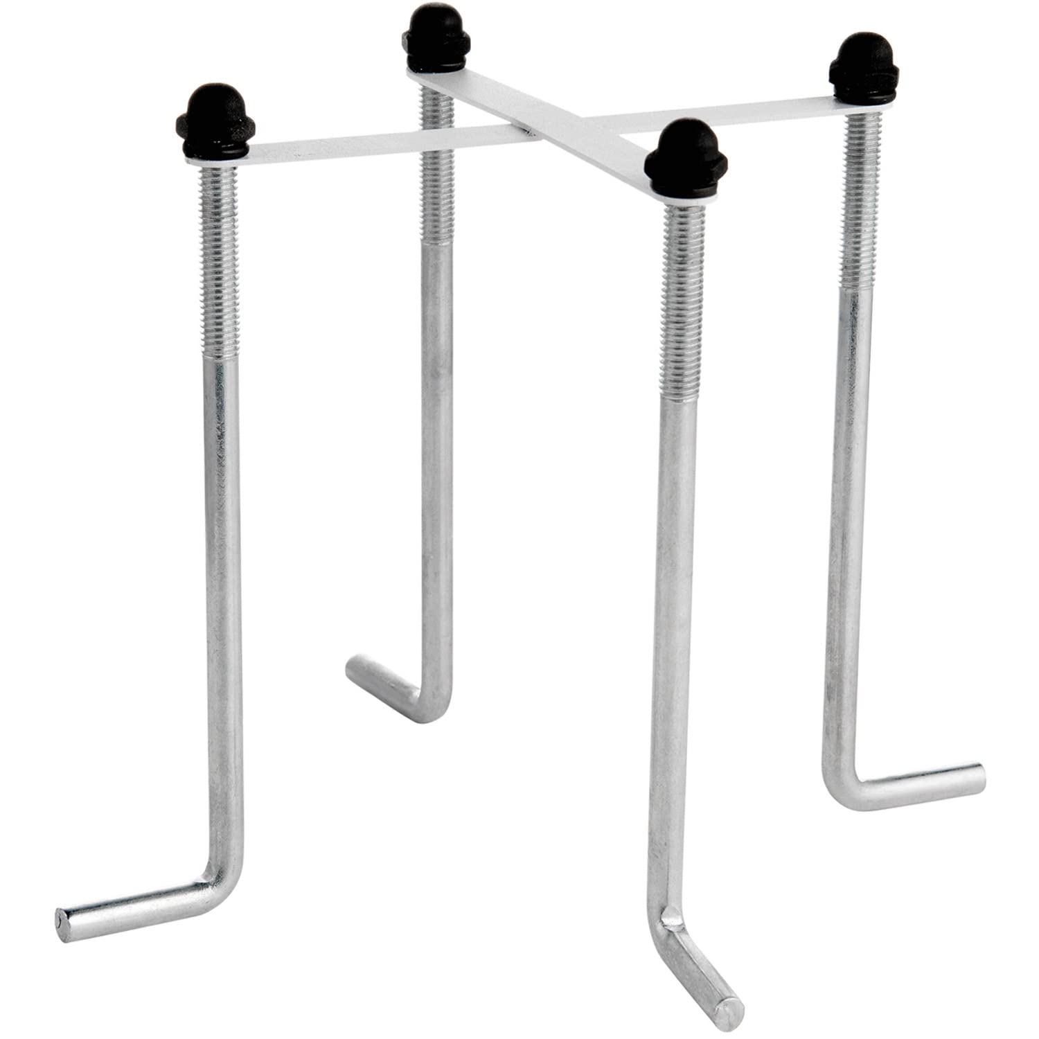 Loops Concrete Root Mounting Kit for x00254 1m Outdoor IP65 Rated Lamp Post Bollard - Galvanized Steel Construction - Concrete Mounting Kit