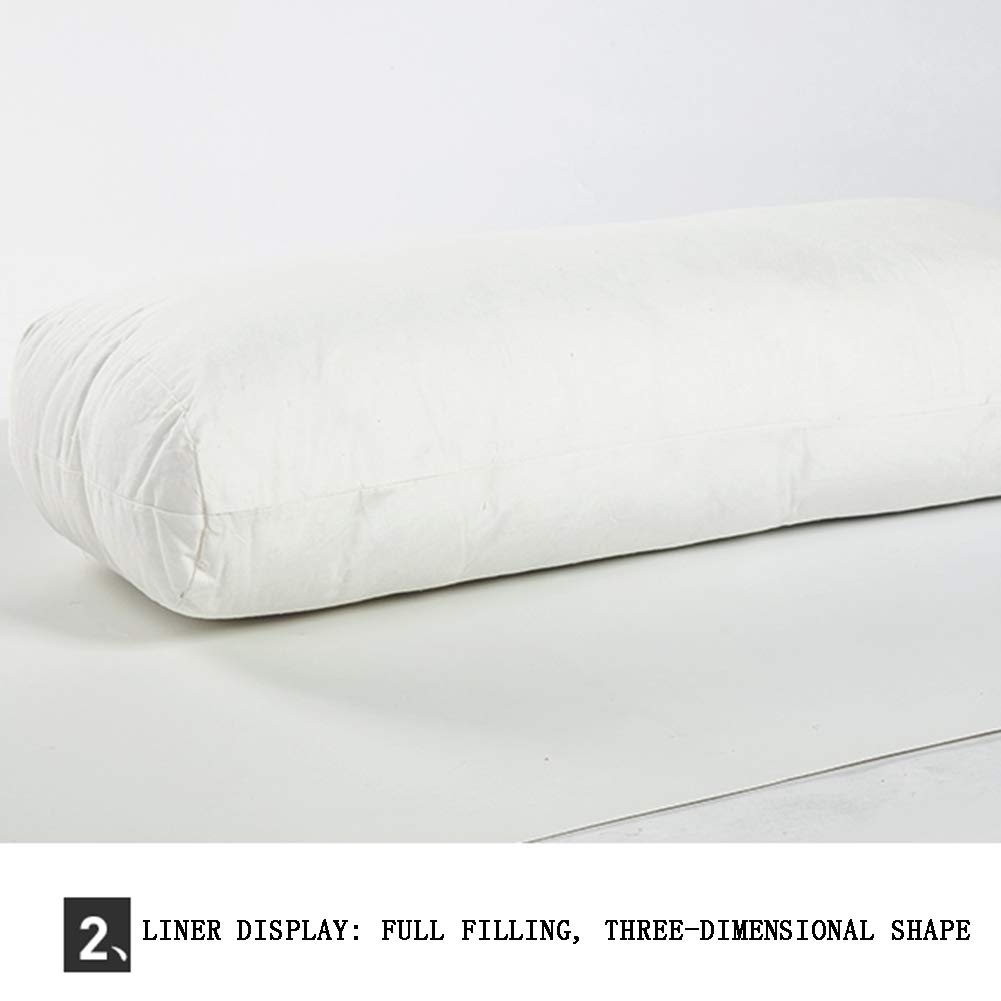 AIZYR Cubierta De Refuerzo, Cojín Elíptico Cuadrado Almohada Lumbar Almohada De Yoga para Principiantes Almohadas De Yoga Largo Montón De Algodón,Purple