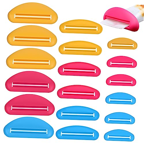 FOMIYES 18pcs Manual Toothpaste Squeezers for Home Salon Small Tube Squeezer Clip