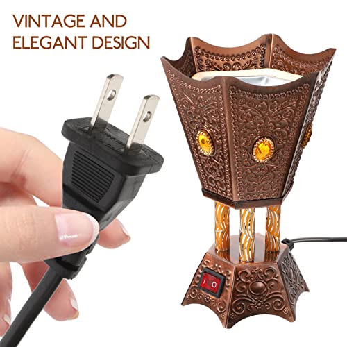 Sewacc Electric Incense Burner Metal Bakhoor Burner Middle Eastern Style Tabletop Electric Censer Incense Burner For Home Office Yoga Spa Decor #TOP3