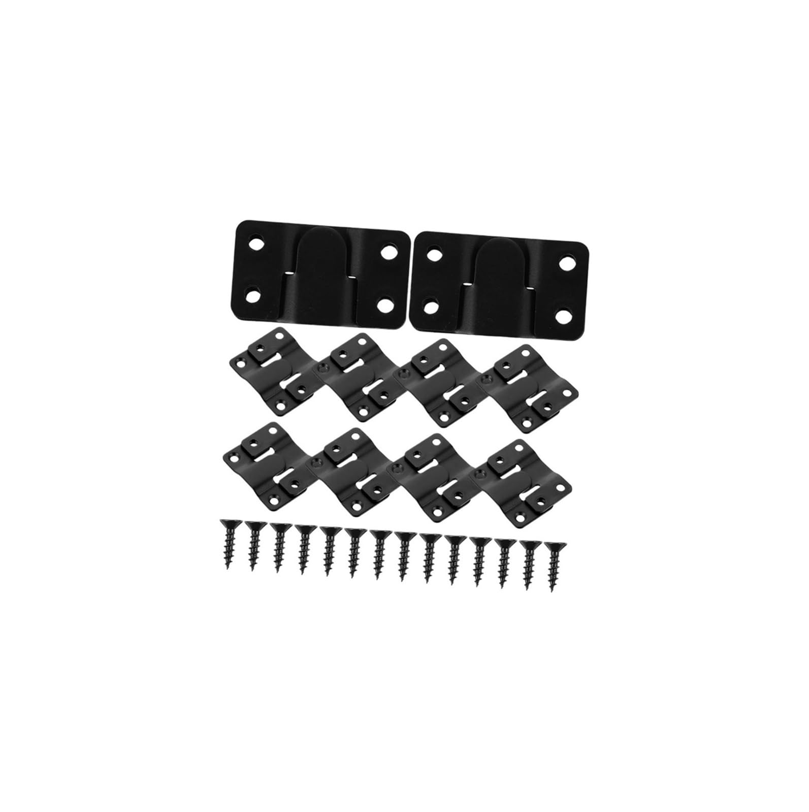 FGJsfhrDTU Picture Hanging Hooks, Stainless Steel Black Multiple Sizes 20 Pcs(6.00X5.40X0.20CM)