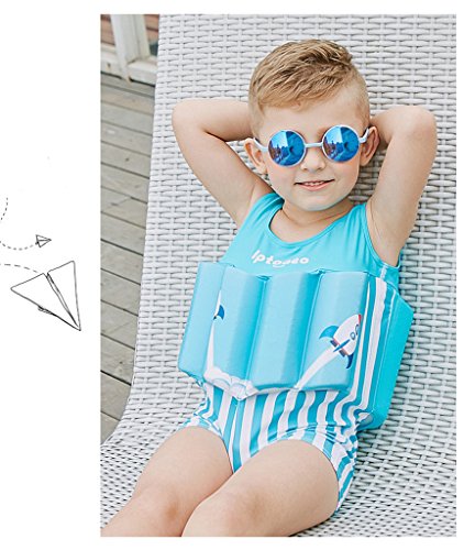 Gogokids Boys Float Suit Floating Swimsuit Kids One Piece Sleeveless Buoyancy Swimwear #TOP1