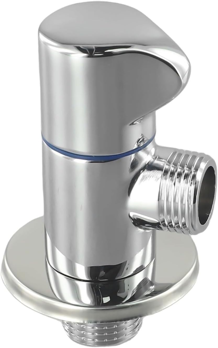 304 Stainless Steel Quarter Turn Angle Stop Valve - 1/2 Inch G Thread Water Supply Valve for Bathroom and Kitchen Fixtures