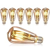 Edison Vintage Glühbirne, DASIAUTOEM Edison LED Lampe E27 4W Warmweiß Glühbirne, ST64 Nostalgie A...