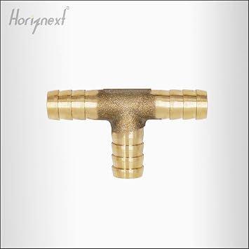 Brass Hose Splicer Fitting, Tee, 3/8