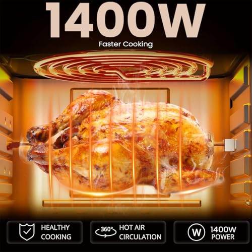 INALSA Non -Toxic Ceramic Coated Air fryer 4.5 L& 1400 W Power|No Micro plastics,No PTFE,PFAS,PFOA|Digital Touch Panel,8 Preset|Air Fryer without... - Image 6