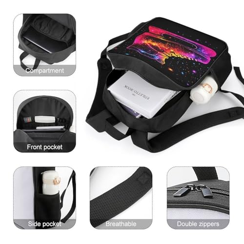 Skating Space Boot Travel Backpack Casual Daypack Shoulder Bag with Adjustable Shoulder Straps for Hiking4