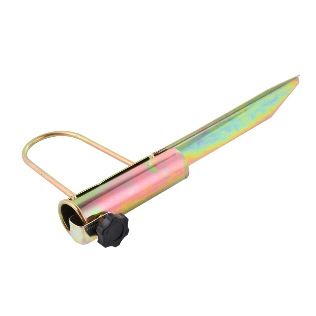 Floor Outlet Base Adjustable Outdoor Umbrella Stake Umbrella Anchor Parasol Bracket Sand Umbrella Fishing Pole Holders Metal Sand Anchor Beach Iron Three Fold Umbrella