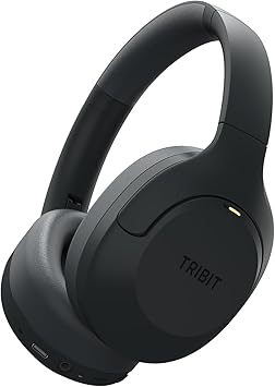 Tribit Wireless Over-Ear Headphones QuietPlus 81, Hybrid Active Noise Cancelling, Bluetooth 6.0 Headset, 110H Playtime, 6 Custom EQ via App, Deep Bass, Foldable, Comfortable, Lightweight for Travel