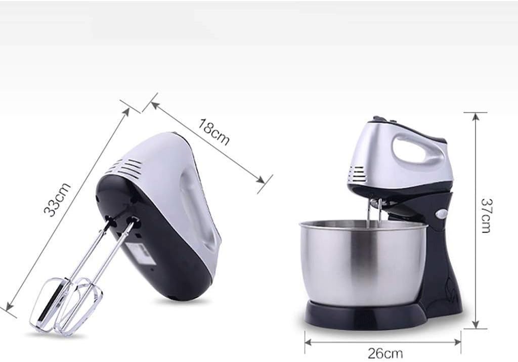 Hand-held/Desktop Dual-use Electric MiPB9rrless Steel Bowl, 5-Speed Adjustment, Copper Core Motor, Durable Egg Beater