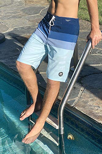 AXESEA Mens Swim Trunks Quick Dry Surf Long Elastic with Pockets Swimwear Bathing Suits No Mesh Lining2