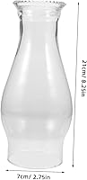 Vista 2 de Lámpara de cristal transparente, pantalla de queroseno de vidrio para chimenea, cubierta de lámpara de aceite, cubierta de portavelas con capucha