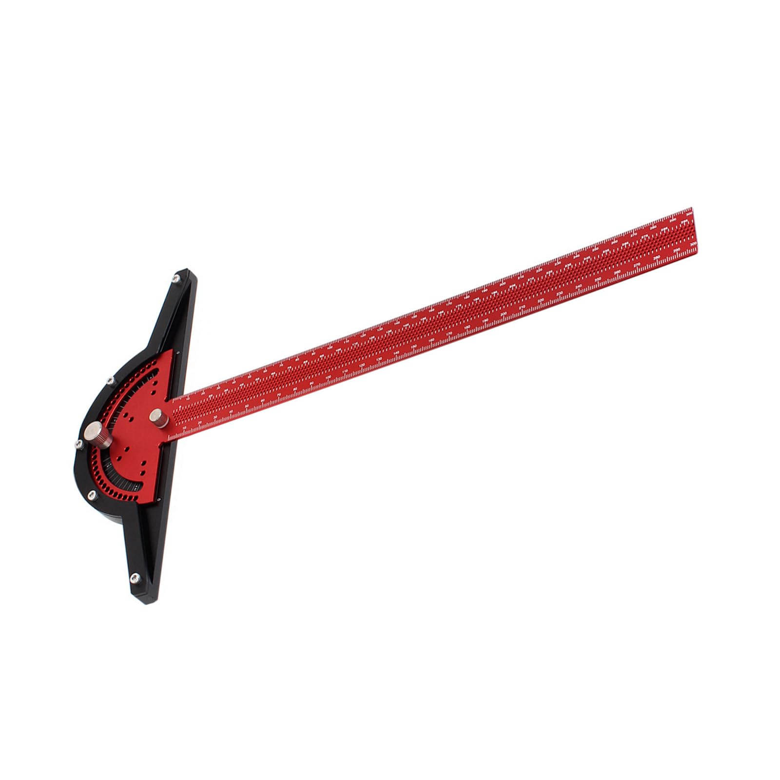 Règle en T en aluminium pour menuiserie, marquage précis du bois et du métal, outil de mesure multiangle de 300 mm avec fonction de verrouillage automatique