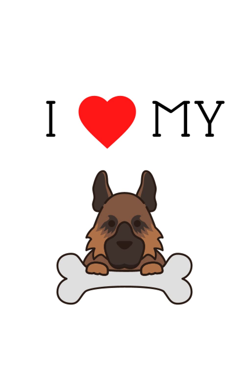 I Heart My German Shepard Notebook: College Ruled Composition Notebook: Gifts for Dog Lovers