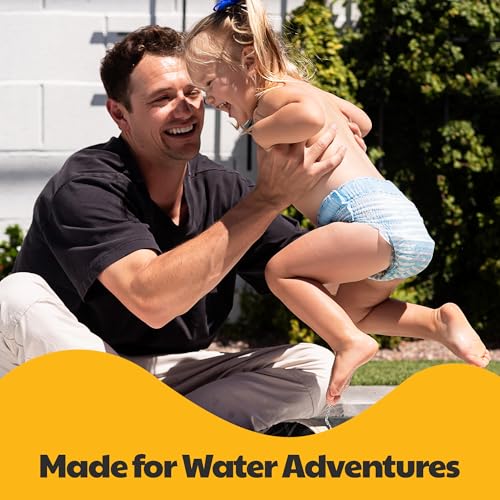 Image of DYPER Baby Swim Diapers Size Medium (20-31 lbs), 19 Count | Disposable Swim Pants | Plant-Based, Hypoallergenic & Fragrance Free | Won't Swell in Water | for Pool, Beach, Swim Lessons & Water Play