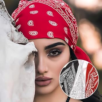 Bandane hoed, haarband, met paisley-patroon, hals, hoofd, sjaal, zakdoeken, paisley-design, multifunctioneel, voor dames en heren, meerkleurig, 12 stuks