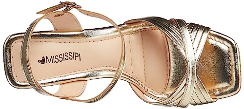 Sandália Meia Pata Mississipi Metal Champagne