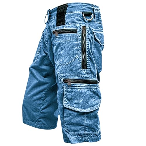 Short de marche avec poches à fermeture éclair pour homme actif