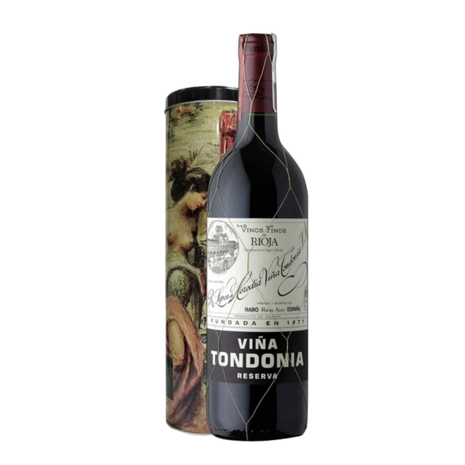 Vino Viña Tondonia Reserva - Estuche Metálico con Botella de Vino Tinto D.O. La Rioja x 75 cl - Mejor Selección ENOVINOS
