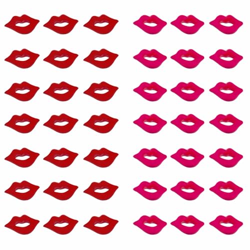 Breloques lèvres rouges scrapbooking pour personnaliser vos cadeaux faits main