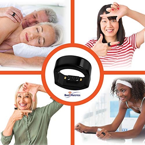 BodiMetrics CIRCUL Sleep and Fitness Ring - Tracks Heart Rate, Steps, Distance & Calories Burned, Monitors Blood Oxygen Saturation Levels Day and Night with Sleep Stages, Works with iOS and Android
