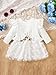 Infant Baby Girls Tutu Doll Dress Toddler Girls Fairy Butterfly Tulle Flower Dress for Birthday Party White 12-18 Months