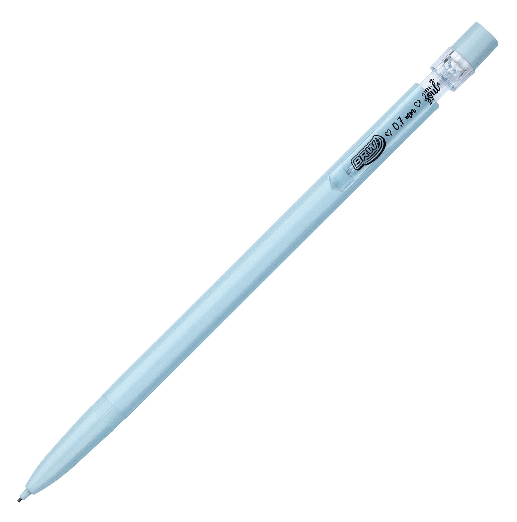 Lapiseira 0.7Mm Plastica Clip Transp Pastel S Cx Com 12-105696