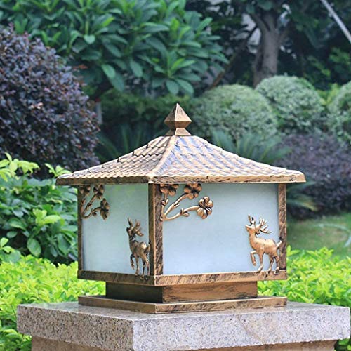 Phare de Colonne Étanche en Bronze avec Diffuseur Haute Performance en Aluminium - 4
