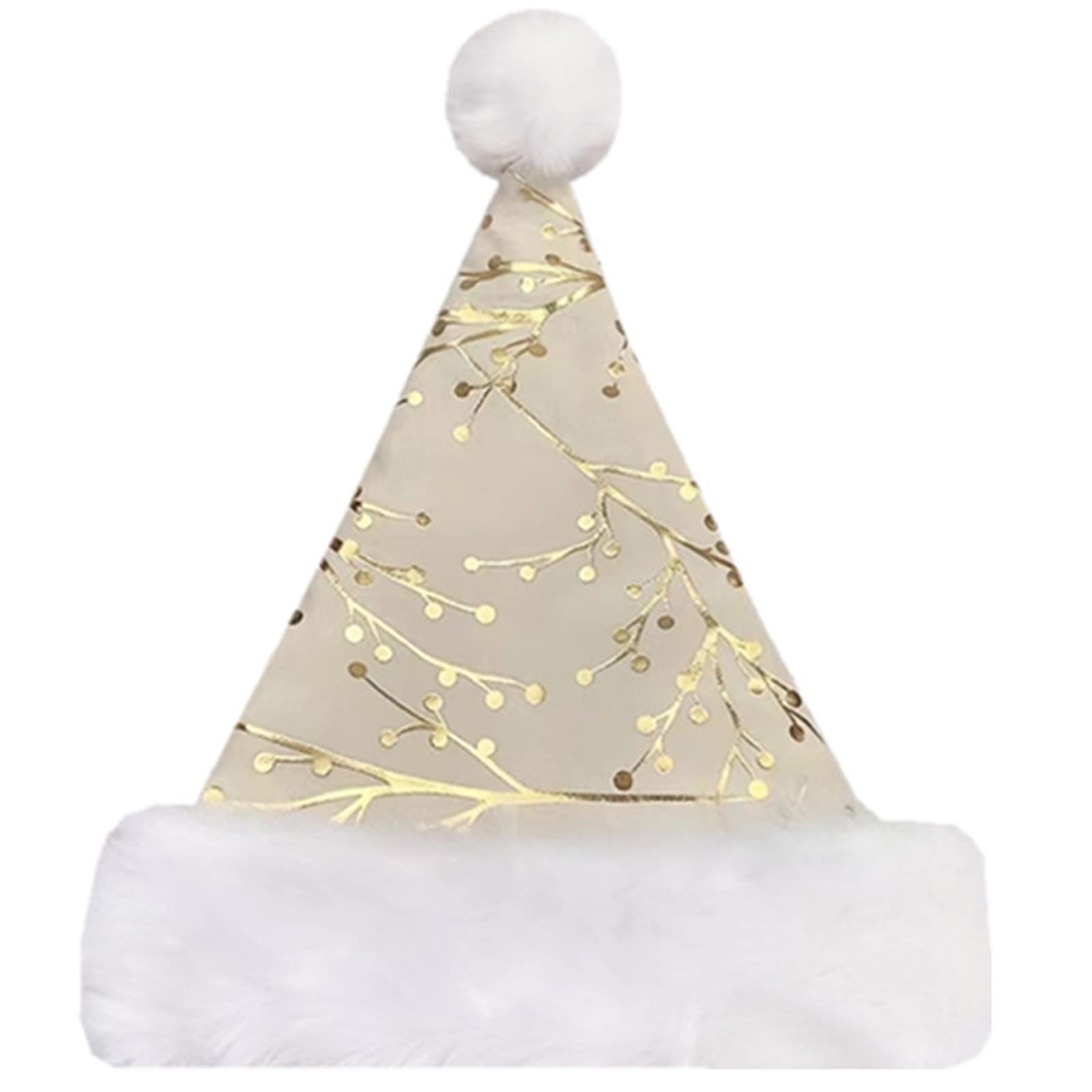 Elnwnnkc Santa Gilding Pattern with Adult Warm Plush Christmas Thicken Hats for Adult Kids Gift Christmas Gilding Hat for Velvet Hats Adults Colorful Windproof Funny Adults Cosplay Santa