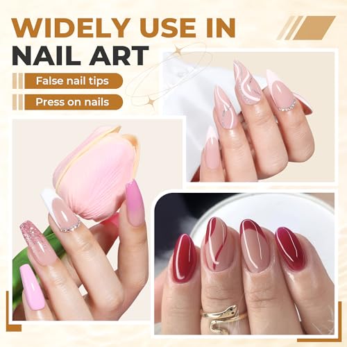 Image of UNA GELLA Quick Drying Super Nail Glue for Press On Nails, Acrylic Nails & Nail Tips No Lamp Need Press On Nails Glue Drip Use with Opener（5ML） Long Lasting for DIY Nail Art