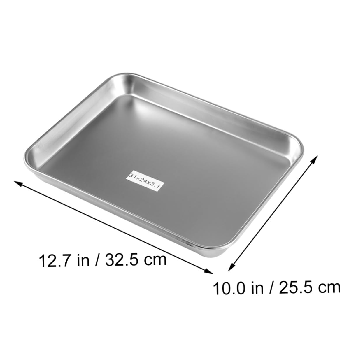 Veemoon Plateau Médical Facile à Nettoyer et Réutilisable en Acier Inoxydable Argenté Rectangulaire pour Dentistes et Tatoueurs en Milieu Professionnel