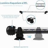 SolarNovo LED Éclairage Aquarium Lampe Tube Étanche Lighting Plongée A Economie D'energie Fish Tank Décoration RGB Couleur avec Télécommande (1.8 * 28cm, Bleu & Blanc) - 4